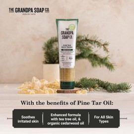 The Grandpa Soap Company Pine Tar Body Wash - Dermatologist Recommended to Cleanse & Moisturize Irritated Skin, Deodorizing Power, With Pine Tar & Tea Tree Oil, 9.5 Fl Oz The Grandpa Soap Company Pine Tar Body Wash - Dermatologist Recommended to Cleanse & Moisturize Irritated Skin, Deodorizing Power, With Pine Tar & Tea Tree Oil, 9.5 Fl Oz