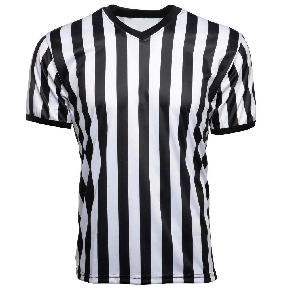 Murray Sporting Goods Men\'s V-Neck Referee Shirt | Mens Official Short Sleeve Pro-Style V-Neck Officiating Halloween Costume (Large) Murray Sporting Goods Men\'s V-Neck Referee Shirt | Mens Official Short Sleeve Pro-Style V-Neck Officiating Halloween Costume (Large)