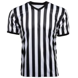 Murray Sporting Goods Men\'s V-Neck Referee Shirt | Mens Official Short Sleeve Pro-Style V-Neck Officiating Halloween Costume (Large)