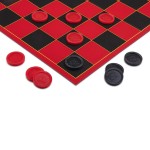 HI-Q Checkers & Tic-Tac-Toe Board Game for Kids: Unleash The Fun with Interlocking Pieces & Foldable Design
