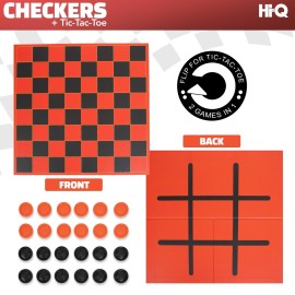 HI-Q Checkers & Tic-Tac-Toe Board Game for Kids: Unleash The Fun with Interlocking Pieces & Foldable Design HI-Q Checkers & Tic-Tac-Toe Board Game for Kids: Unleash The Fun with Interlocking Pieces & Foldable Design