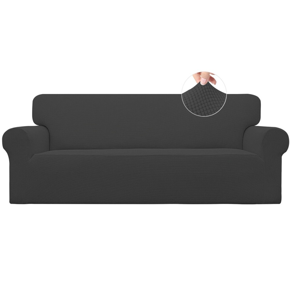 Easy-Going Stretch Sofa Slipcover 1-Piece Sofa Cover Furniture Protector Couch Soft with Elastic Bottom for Kids, Polyester Spandex Jacquard Fabric Small Checks (Sofa, Dark Gray) Easy-Going Stretch Sofa Slipcover 1-Piece Sofa Cover Furniture Protector Couch Soft with Elastic Bottom for Kids, Polyester Spandex Jacquard Fabric Small Checks (Sofa, Dark Gray)