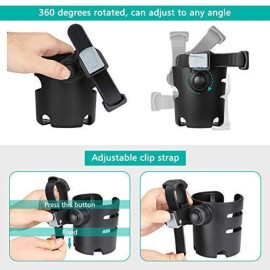 Accmor Cup Holder - Universal 360 Rotatable for Uppababy, Nuna & Doona Strollers & Wheelchairs