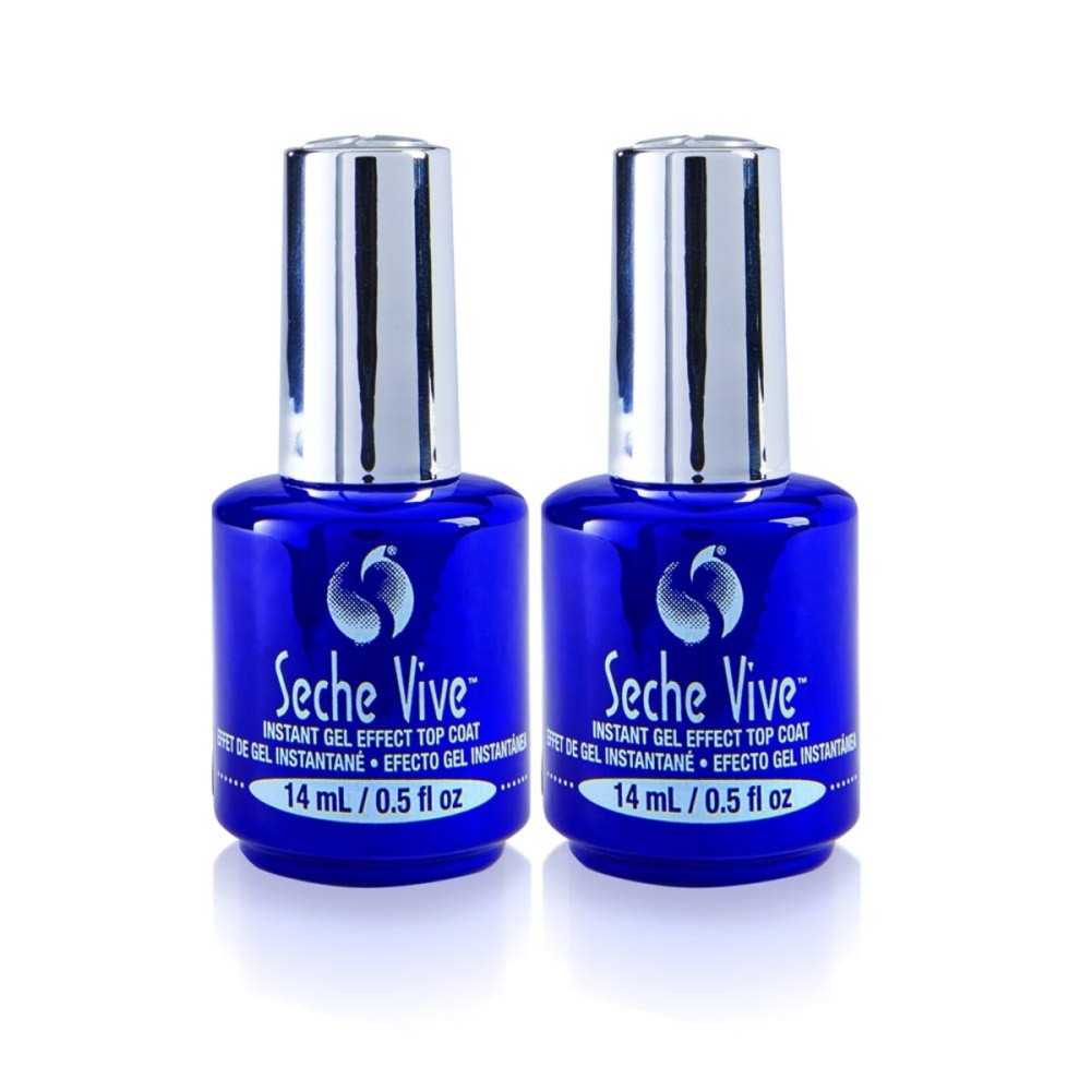 Seche Vive Gel Effect Top Coat Nail Polish for Manicure and Pedicure, 0.5oz Boxed, 2 pack Seche Vive Gel Effect Top Coat Nail Polish for Manicure and Pedicure, 0.5oz Boxed, 2 pack