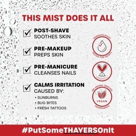 Thayers Alcohol-Free Witch Hazel Facial Mist Toner with Aloe Vera, Rose Petal, Soothing and Hydrating, for All Skin Types, Trial Size, 3 oz Thayers Alcohol-Free Witch Hazel Facial Mist Toner with Aloe Vera, Rose Petal, Soothing and Hydrating, for All Skin Types, Trial Size, 3 oz