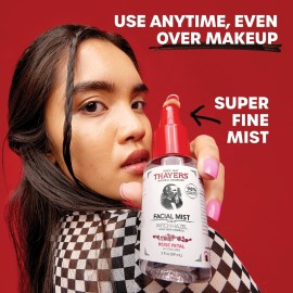 Thayers Alcohol-Free Witch Hazel Facial Mist Toner with Aloe Vera, Rose Petal, Soothing and Hydrating, for All Skin Types, Trial Size, 3 oz Thayers Alcohol-Free Witch Hazel Facial Mist Toner with Aloe Vera, Rose Petal, Soothing and Hydrating, for All Skin Types, Trial Size, 3 oz