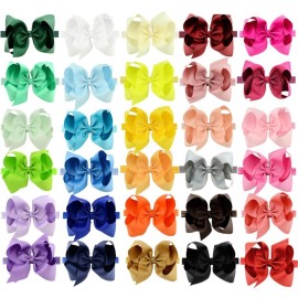 WillingTee Headbands 6 Inch 30 Colors Boutique Grosgrain Ribbon Hair Bows Big Baby Girls Bows Headbands for Baby Girls Infants Toddler Kids Teens and Children WillingTee Headbands 6 Inch 30 Colors Boutique Grosgrain Ribbon Hair Bows Big Baby Girls Bows Headbands for Baby Girls Infants Toddler Kids Teens and Children