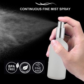 Empty Frosted Glass Spray Bottle 3.4oz, Perfume Atomizer, Fine Mist Spray (2 PACK) Empty Frosted Glass Spray Bottle 3.4oz, Perfume Atomizer, Fine Mist Spray (2 PACK)