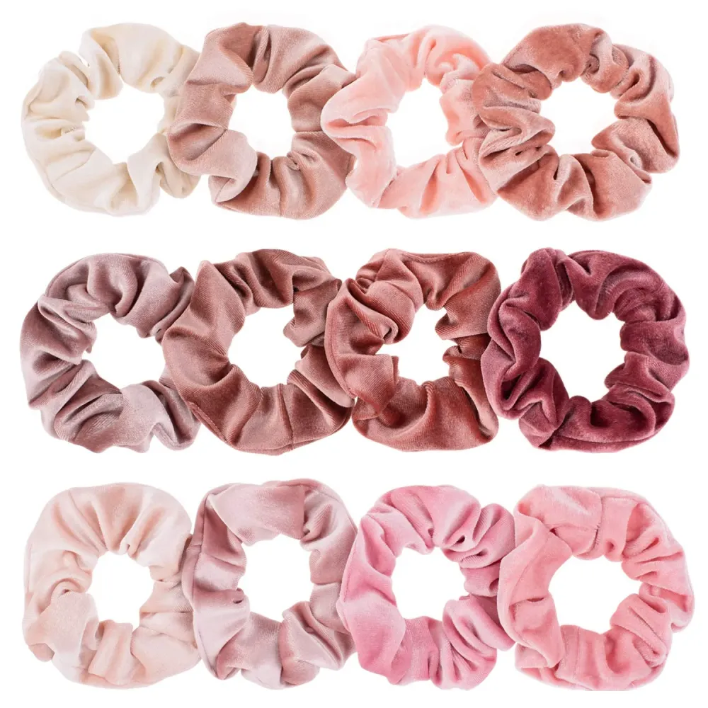 Whaline 12Pcs Blush Theme Scrunchies Velvet Elastics for Women Pink Bobbles Soft Lovers Scrunchy Classic Thick Hair Bands Ties Gifts for Teenage Girls Whaline 12Pcs Blush Theme Scrunchies Velvet Elastics for Women Pink Bobbles Soft Lovers Scrunchy Classic Thick Hair Bands Ties Gifts for Teenage Girls