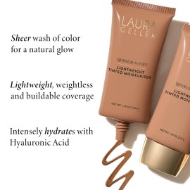 LAURA GELLER NEW YORK Quench-n-Tint Hydrating Foundation - Light/Medium - Sheer to Light Buildable Coverage - Natural Glow Finish - Lightweight Formula with Hyaluronic Acid LAURA GELLER NEW YORK Quench-n-Tint Hydrating Foundation - Light/Medium - Sheer to Light Buildable Coverage - Natural Glow Finish - Lightweight Formula with Hyaluronic Acid