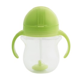 Munchkin Any Angle Sippy Cups for Toddlers, Spill Proof Weighted Straw Cup with Transition Handles for Babies 6 Months and Up, 2 Pack, Blue/Green Munchkin Any Angle Sippy Cups for Toddlers, Spill Proof Weighted Straw Cup with Transition Handles for Babies 6 Months and Up, 2 Pack, Blue/Green