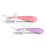 Munchkin Silicone Scoop Trainer Spoons with Choke Guard for Baby Led Weaning, 4 Count, Pink/Purple