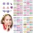 AUGSUN 240 Piece Sticker Earrings 3D Gems Girls Self-Adhesive Glitter Craft Crystal Stickers