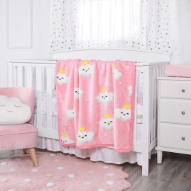 TILLYOU Toddler Flannel Blanket - Warm Cozy Baby Blanket for Boys and Girls, Smooth Cute Lightweight Blanket for Bedding Crib Stroller, 40x50 Inches, Pink Cloud TILLYOU Toddler Flannel Blanket - Warm Cozy Baby Blanket for Boys and Girls, Smooth Cute Lightweight Blanket for Bedding Crib Stroller, 40x50 Inches, Pink Cloud