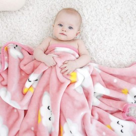 TILLYOU Toddler Flannel Blanket - Warm Cozy Baby Blanket for Boys and Girls, Smooth Cute Lightweight Blanket for Bedding Crib Stroller, 40x50 Inches, Pink Cloud TILLYOU Toddler Flannel Blanket - Warm Cozy Baby Blanket for Boys and Girls, Smooth Cute Lightweight Blanket for Bedding Crib Stroller, 40x50 Inches, Pink Cloud