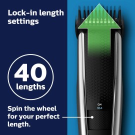Norelco Philips Beard Trimmer and Hair Clipper Series 5500, Electric, Cordless, one Pass Beard Trimmer and Hair Clipper with Washable Feature for Easy Clean - No Blade Oil Needed - BT5511/49