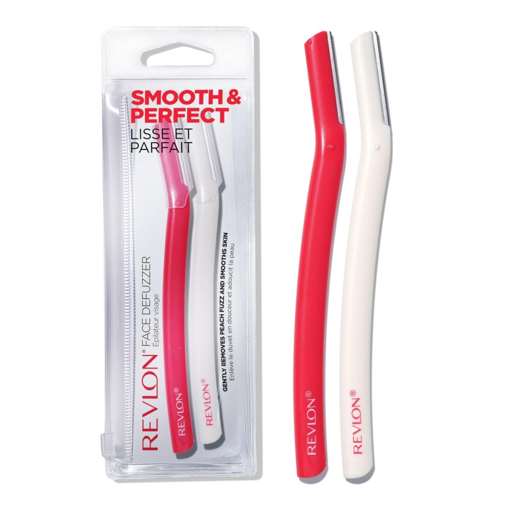 Revlon Face Defuzzers, High Precision Hair Removal and Dermaplaning Blade, Smooth Skin, Made with Stainless Steel, 2 Count Revlon Face Defuzzers, High Precision Hair Removal and Dermaplaning Blade, Smooth Skin, Made with Stainless Steel, 2 Count