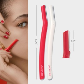 Revlon Face Defuzzers, High Precision Hair Removal and Dermaplaning Blade, Smooth Skin, Made with Stainless Steel, 2 Count Revlon Face Defuzzers, High Precision Hair Removal and Dermaplaning Blade, Smooth Skin, Made with Stainless Steel, 2 Count