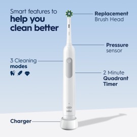 Oral-B Pro 1000 CrossAction Electric Toothbrush, Black and White, 2 Count Oral-B Pro 1000 CrossAction Electric Toothbrush, Black and White, 2 Count