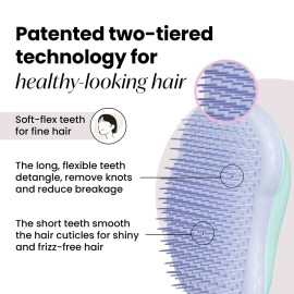 Tangle Teezer Original Detangler Brush, Dry & Wet Hair Brush for Color-Treated, Fine & Fragile Hair Types, Mint Violet