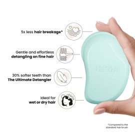 Tangle Teezer Original Detangler Brush, Dry & Wet Hair Brush for Color-Treated, Fine & Fragile Hair Types, Mint Violet