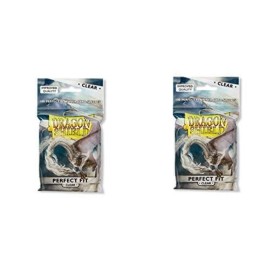 2 Packs Dragon Shield Inner Sleeve Clear Standard Size 100 ct Card Sleeves Individual Pack 2 Packs Dragon Shield Inner Sleeve Clear Standard Size 100 ct Card Sleeves Individual Pack