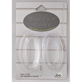 Iba Innovations Blind Cord Winder - No Wall Damage Safety Blind Cord Wrap Cleat Alternative (Clear, 2 - Pack)