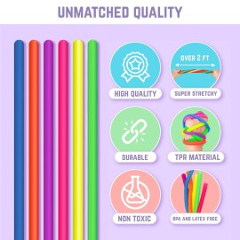 BUNMO Stretchy Strings - Sensory Toys for Toddlers - Stimulating & Addictive Sensory Toys for Kids - Fidget Toy - Hours of Fun for Kids - Non-Mouthable Toy 3+ - Smooth 6 Pack BUNMO Stretchy Strings - Sensory Toys for Toddlers - Stimulating & Addictive Sensory Toys for Kids - Fidget Toy - Hours of Fun for Kids - Non-Mouthable Toy 3+ - Smooth 6 Pack