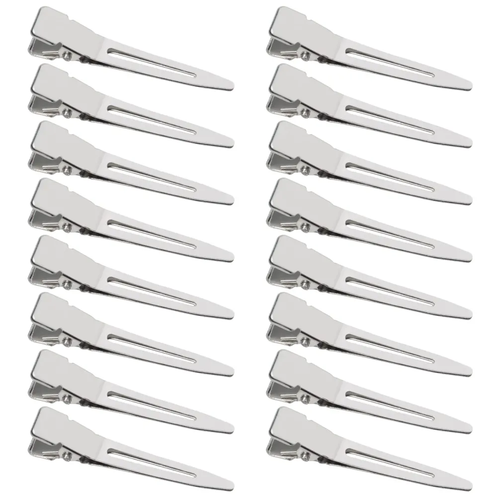 SBYURE 100 Pack 1.77 Inch Single Prong Pin Curl Duckbill Clips,Silver Setting Section Hair Clips Metal Alligator Clips for Hair Extensions SBYURE 100 Pack 1.77 Inch Single Prong Pin Curl Duckbill Clips,Silver Setting Section Hair Clips Metal Alligator Clips for Hair Extensions