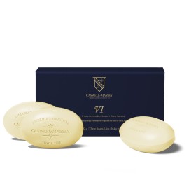 Caswell-Massey Mens Bar Soap Gift Set - Number Six Scent - Triple-Milled Moisturizing Body Soap Bars for All Skin Types, Plant-Based Formula with Essential Oils, Made in USA, 3 x 5.8 oz