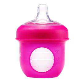 Boon Nursh Silicone Sippy Cup Lid - Convertible Transitional Sippy Spouts for Nursh Baby Bottles - Sippy Cup Lids for Babies - Baby Feeding Supplies - Ages 6 Months and Up - 3 Count