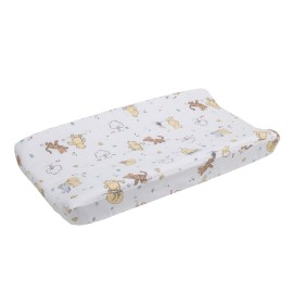 Disney Winnie The Pooh Classic Pooh 100% Cotton Quilted Changing Pad Cover, Ivory/Butter/Aqua/Orange 1 Count (Pack of 1) Disney Winnie The Pooh Classic Pooh 100% Cotton Quilted Changing Pad Cover, Ivory/Butter/Aqua/Orange 1 Count (Pack of 1)