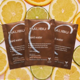 Malibu C Hard Water Wellness Remedy - Removes Deposits & Impurities - Contains Vitamin C for Shiny, Vibrant Results - Hard Water Treatment (3 Packets)