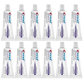 Crest 3D White Brilliance Toothpaste, Vibrant Peppermint, Travel Size, 0.85 oz (24g) - Pack of 12