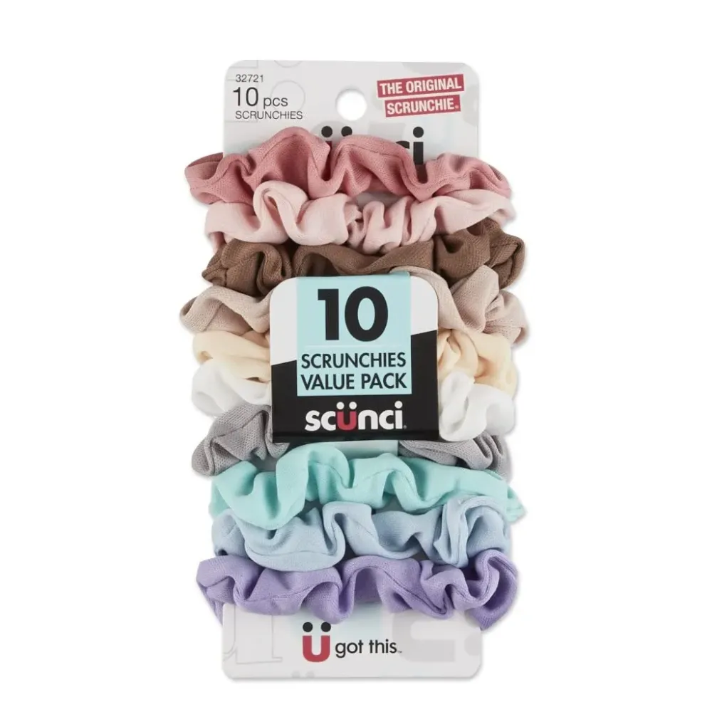 Scunci Value Pack No Damage Scrunchies - 10 Pcs.