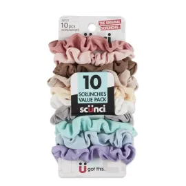 Scunci Value Pack No Damage Scrunchies - 10 Pcs.