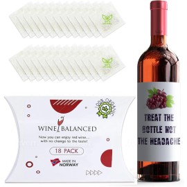 Wine Balanced Norway\'s Secret! Wine Filter! | No More Wine Drops or Wands! Sulfite And Histamines Remover (18 Pack) - All Natural Wine Purifier Filter for Wine Drinker & Wine Lover Wine Balanced Norway\'s Secret! Wine Filter! | No More Wine Drops or Wands! Sulfite And Histamines Remover (18 Pack) - All Natural Wine Purifier Filter for Wine Drinker & Wine Lover