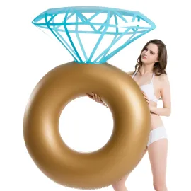 Jasonwell Inflatable Diamond Ring Pool Float - Engagement Ring Bachelorette Party Float Stagette Decorations Swimming Tube Floaty Outdoor Water Lounge Floats for Adults