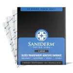 Saniderm Tattoo Aftercare Bandage 3 Sheets (Large Pack, 8 in x 10 in) - Convenient, Faster Tattoo Healing and Protection - Sterile, Waterproof, and Latex-Free