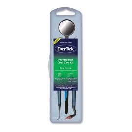 DenTek Professional Oral Care Kit, Advanced Clean- Portable, Multiple Tips, Dental Pick, Scaler, Stimulator, and Dental Mirror, White DenTek Professional Oral Care Kit, Advanced Clean- Portable, Multiple Tips, Dental Pick, Scaler, Stimulator, and Dental Mirror, White