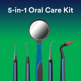 DenTek Professional Oral Care Kit, Advanced Clean- Portable, Multiple Tips, Dental Pick, Scaler, Stimulator, and Dental Mirror, White DenTek Professional Oral Care Kit, Advanced Clean- Portable, Multiple Tips, Dental Pick, Scaler, Stimulator, and Dental Mirror, White