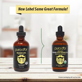 PURA D\'OR 4 Oz ORGANIC Beard Softening Oil - Original Sandalwood Scent - Leave-In Conditioner, Argan & Jojoba Oil - Mustache Care & Maintenance, Increase Softness & Strength - Beard Hair, Skin & Face PURA D\'OR 4 Oz ORGANIC Beard Softening Oil - Original Sandalwood Scent - Leave-In Conditioner, Argan & Jojoba Oil - Mustache Care & Maintenance, Increase Softness & Strength - Beard Hair, Skin & Face