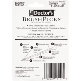 The Doctor\'s BrushPicks Interdental Toothpicks, 275 Count (Pack of 2) The Doctor\'s BrushPicks Interdental Toothpicks, 275 Count (Pack of 2)