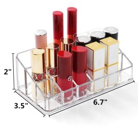 Weiai Lipstick Holder 18 Spaces Lipgloss Organizer, 3 Rows - Multi Level, Makeup Holder & Cosmetics Storage Display Weiai Lipstick Holder 18 Spaces Lipgloss Organizer, 3 Rows - Multi Level, Makeup Holder & Cosmetics Storage Display