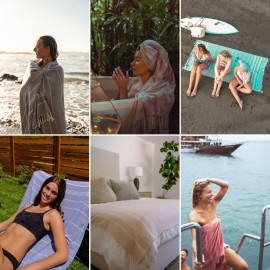 WETCAT Turkish Beach Towel Oversized (38x71) 100% Turkish Cotton, Made in Turkey - Sand Free, Extra Large, Ultra Soft, Quick Drying, Compact & Lightweight for Travel - Aqua