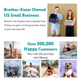 WETCAT Turkish Beach Towel Oversized (38x71) 100% Turkish Cotton, Made in Turkey - Sand Free, Extra Large, Ultra Soft, Quick Drying, Compact & Lightweight for Travel - Aqua