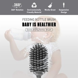 Silicone Bottle Cleaning Brush with Long Handle, 12.5 Water Bottle Cleaner for Baby Bottles, Hydro Flask, Sports Bottle, Vase, Glassware, Perfect for Smaller Diameter Bottle Openings (One Pack) Silicone Bottle Cleaning Brush with Long Handle, 12.5 Water Bottle Cleaner for Baby Bottles, Hydro Flask, Sports Bottle, Vase, Glassware, Perfect for Smaller Diameter Bottle Openings (One Pack)