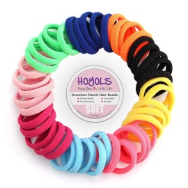 HOYOLS Seamless Hair Band Small Hair Ties Ponytail Holder No Crease Damage 4cm (10 Multi Color Set) HOYOLS Seamless Hair Band Small Hair Ties Ponytail Holder No Crease Damage 4cm (10 Multi Color Set)