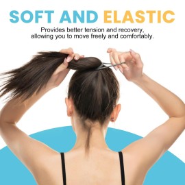 HOYOLS 100pcs Soft Hair Ties no Damage, Seamless Soft Thick Ponytail Holder Scrunchies Head Bands No Crease for Women Girls (Brunette Brown Set) HOYOLS 100pcs Soft Hair Ties no Damage, Seamless Soft Thick Ponytail Holder Scrunchies Head Bands No Crease for Women Girls (Brunette Brown Set)