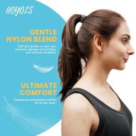HOYOLS 100pcs Soft Hair Ties no Damage, Seamless Soft Thick Ponytail Holder Scrunchies Head Bands No Crease for Women Girls (Brunette Brown Set) HOYOLS 100pcs Soft Hair Ties no Damage, Seamless Soft Thick Ponytail Holder Scrunchies Head Bands No Crease for Women Girls (Brunette Brown Set)